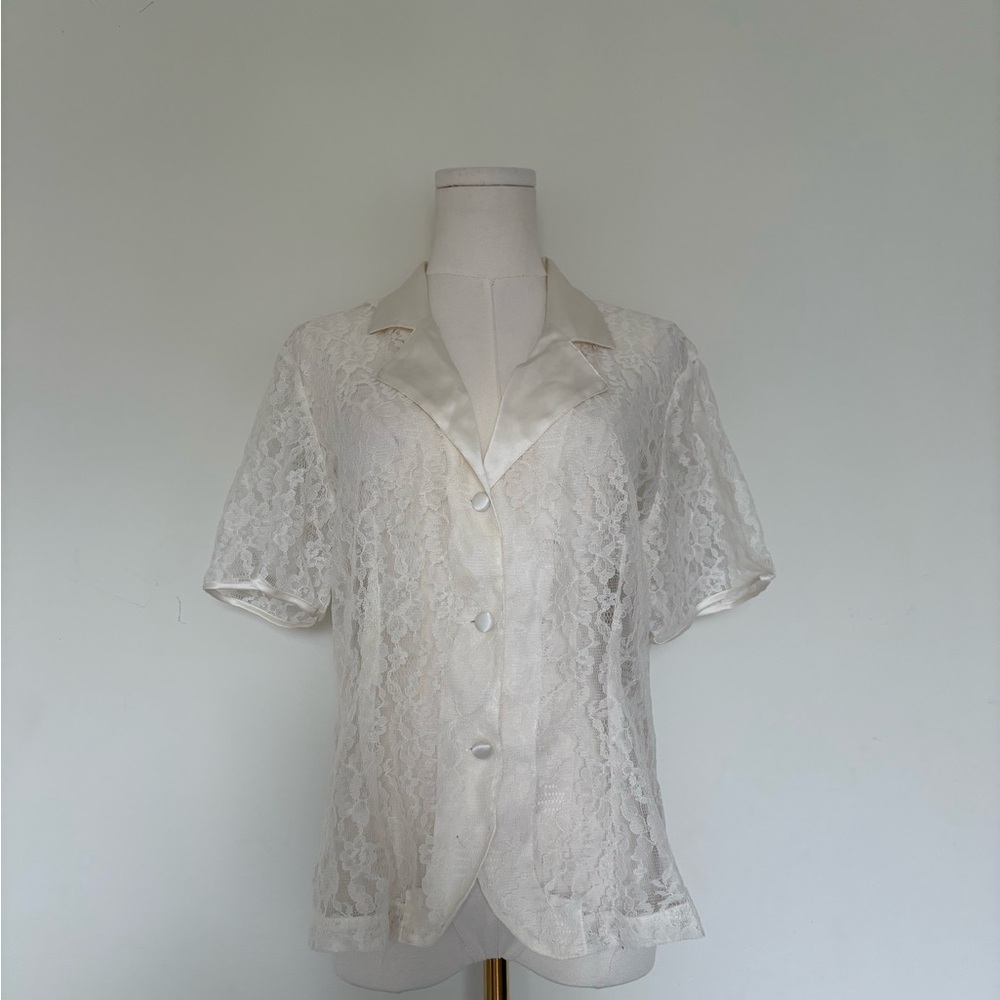 Victoria's Secret Ivory Lace Blouse
